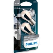 Resim PY21W Philips 12V 21W Krom Sarı Ampul Seti 12496 Svb2 (93 Sinyal) 