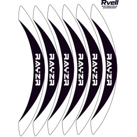 Resim Rvell Yamaha Rayzr Uyumlu Jant Şeridi Seti - 12 Parça ( Siyah - Beyaz ) 001 
