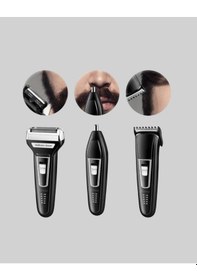 Resim Ceylan Adam İnsua Erkek Bakım Seti 3 Başlıklı Şarjlı Tıraş Makinesi, 60 Dakika Kablosuz Kullanım 