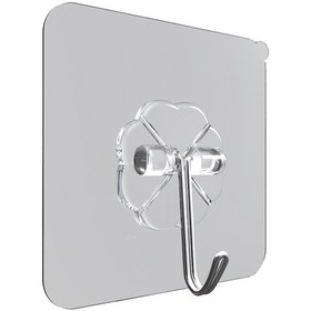 Resim Hombey 24 Adet Paslanmaz Çelik Transparan Yapışkan Kanca - 10 Kg Yük Kapasitesi, Suya Ve Yağa Dayanıklı, Ev Ofis Mutfak Banyo Kullanıma Uygun 