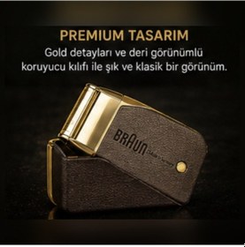 Resim Braun Br-002 Şarjlı Tıraş Makinesi Retro Premium Tasarım Seyahat Tipi 