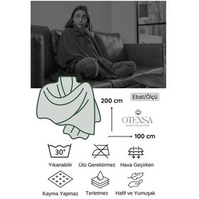Resim Hardal Müslin Koltuk Şalı / Tv Battaniyesi 100 X 200 Cm 