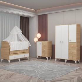 Resim Garaj Home Karmen Bebek Takımı Aytaşı - Uyku Seti Kombinli Beyaz 