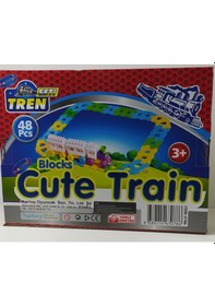 Resim 48 Parça Puzzle Eğitici Tren Ve Demiryolu Seti 