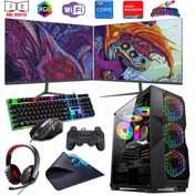 Resim ROGAME I5 12400f 16gb Ddr4 480ssd 8gb Rx580 Çift 24" Monitörlü Oyun Bilgisayarı (GAMİNG SET) 