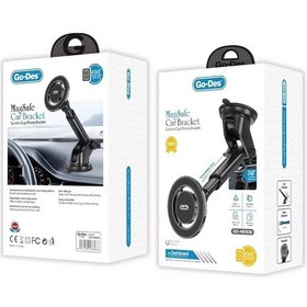 Resim Magnetik Araç Telefon Tutucu Go Des Gd-hd938 Teleskopik Tasarım 360 Derece Dönebilen Vantuzlu 