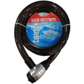 Resim Zhonglı 25x150 Anahtarlı Halat Kilit Şifreli Anahtar 84115 Siya 