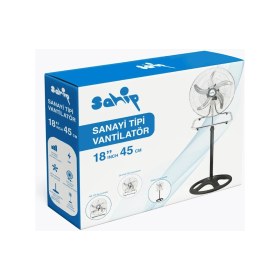 Resim 3in1 Kullanım 18 Inç 45 cm Sanayi Tipi Ayaklı Vantilatör 5-Metal Pervane 3-Kademe Hız 75WY:1 