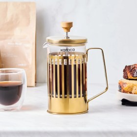 Resim Karaca Stripe Borosilikat Cam French Press 600 ml 