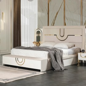 Resim Edsy Home Safir Bazalı Bençli Karyola Suntalam 