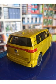 Resim OYUNCAKSAHİLİ Volkswagen ID Buzz 2023 Model 1:36 Ölçek Metal Araba Koleksiyon Demir Minibüs Gold 