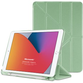 Resim Microsonic Apple Ipad 10.2'' 9. Nesil (a2602-a2604-a2603-a2605) Origami Pencil Açık Yeşil Microsonic