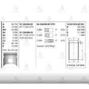 Resim Esse Otomotiv Npr-59 102Mm Std Segman - GOE-06-246300-00 - 06-246300-00 