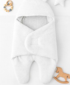 Resim Kiddy Boo 0-12 Ay Aralığı Peluş Welsoft Kumaş Kundak Bebek Battaniye 