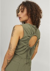 Resim Jack & Jones Kadin Büzgülü Sirt Cut Out Detayli Bluz - Kaia 12253384 Aloe Yeşil 