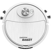 Resim Mufunye Akıllı Süpürge Robotu - 3'ü Bir Arada Süpürme, Emme, Mopping - Usb Şarjlı Ev Aleti - Sessiz Çalışma - 400mah Pil - 5.4cm Darboyut Beyaz 