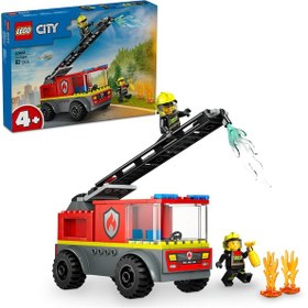 Resim LEGO® City Merdivenli İtfaiye Kamyonu 60463 - 4 Yaş ve Üzeri Çocuklar için Yaratıcı Oyuncak Yapım Seti (82 Parça) 