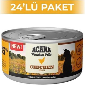 Resim Acana Premium Pate Tavuklu Ezme Yetişkin Kedi Konservesi 85 Gr 24 Adet 