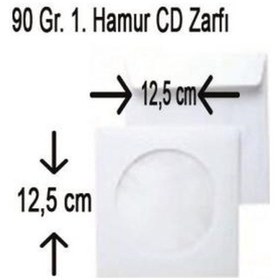 Resim Asil Doğan Cd Zarfı 12,5*12,5 90 Gr Beyaz 100 Lü N11.941 