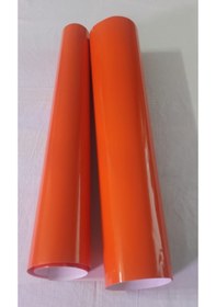 Resim Turuncu Renk Dayanıklı Araç Motor Mobilya Folyosu 126cm X 30 Cm 