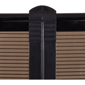Resim Gardinus Kapı Üstü Pratik Sundurma 240 Cm X 80 Cm Siyah Ayak -Bronz Levha 