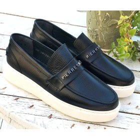 Resim Pierre Cardin PCE-10499 Erkek Hakiki Deri Exlusive Havuz Taban Logo Tokalı Loafer Ayakkabı 