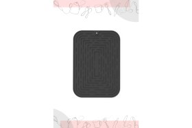 Resim Silicolife Bulaşık Kurutma Matı, Bulaşıklık - Su Toplamaz Silikon Bulaşık Altlığı Orta Boy 36X25 cm Siyah 
