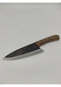 Resim Bursa Santoku Model Dövme Çelik Şef Bıçağı 