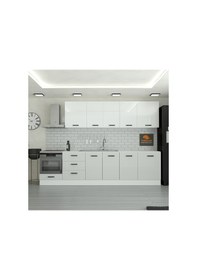 Resim 300 Cm Mutfak Dolabı Mdf Kapak Tezgah Dahil Yrkn310 100 Gümüş 