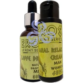 Resim Eros Legent Rıax Cream Arka Teskin Edici Gevşeklik Kremi 60 ml + Soğuk Erkeklere Iiçecek 30 ml 