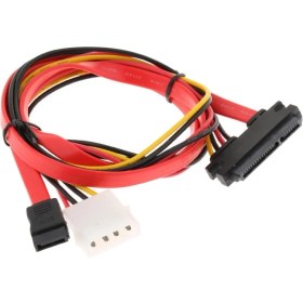 Resim Flameer Sata Sabit Sürücü Veri Kablosu Güç Kablosu 2 1, 7pin + 15PIN Ila L4P & 7pin 70 cm 