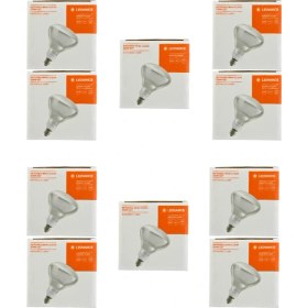 Resim Osram Ledvance 250W Şeffaf Infrared Isıtıcılı E27 Duylu Halojen Ampul (10 Adet) 