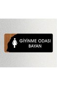 Resim zafrakreklam Ofis -Kapı İsimliği, Yönlendirme levhası 26X10Cm - GİYİNME ODASI 