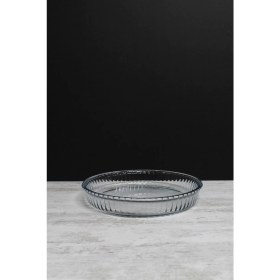 Resim Yuvarlak Cam Tepsi 2950 Cc, Beyaz, Dayanıklı ve Şık Tasarım 