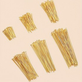 Resim 50-100 Adet Paslanmaz Çelik T-Pin, DIY Takı Bağlantı Pimleri Aksesuarları, 0.7mm Tel Çapı, Boyut Değişiklikleri İçin Ölçü Tablosuna Bakınız 
