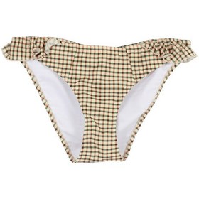 Resim Yargıcı Fırfır Detaylı Bikini Alt Turuncu Desenli Turuncu 