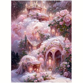 Resim 5D Yapay Elmas Boyama Seti Güzel Kale Başlangıç ​​için Uygun, Yetişkinler El Yapımı, Oturma Odası, İç Dekorasyon Boyama Seti 11.8 * 7.88 İnç 