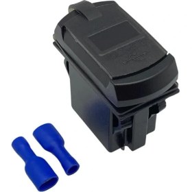 Resim 12V-24V DİJİTAL VOLTMETRE+ŞARJ CİHAZLI (USB X 2) (4.2A) (ANAHTAR TİPİ) (KIRMIZI IŞIK) 