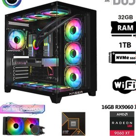 Resim Xaser Lexus X770 R7-7700 32 GB 1 TB M.2 NVMe SSD 16 GB RX9060XT Free Dos Masaüstü Oyuncu Bilgisayarı 