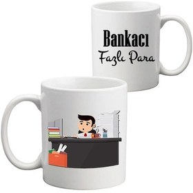 Resim Erkek Bankacıya Hediye Isimli Kupa Bardak 