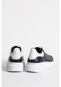 Resim Dericlub 04024 Gerçek Deri Kadın Spor Ayakkabı Lacivert - Beyaz Beyaz - Lacivert 