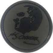 Resim eser askeri malzeme Atatürk Silüet Imza Silikon Patch Arması kol arması 