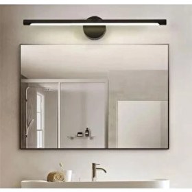 Resim Yapışkanlı 36 cm Beyaz Işık Ledli Pilli Aplik Banyo Tablo Ayna Duvar Aydınlatma Siyah Pil Dahildir 
