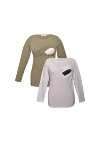 Resim Luvmabelly Myra2707_2708 Emzirme Tshirt Seti 