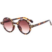Resim Shauna Retro Punk Yuvarlak Güneş Gözlüğü Uv400 Koruma Çift Renk Degrade Kadın/erkekmaviother51 Gri 