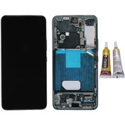Resim Te Samsung Uyumlu S22 S901 Uyumlu Çıtalı Lcd Ekran Servis Yeşil + B7000 