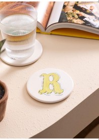 Resim The Mia Harf Bardak Altlığı R Beyaz 