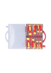 Resim Huiliang 8 Parça Tornavida Seti Metrik Basınca Dayanıklı Yalıtımlı Elektrikçi İçin 