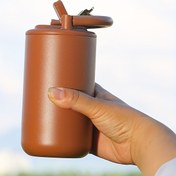 Resim Saplı ve Pipetli Taşınabilir Bardak, Geniş Kapasiteli 304 Paslanmaz Çelik Su Şişesi, Açık Hava Sporları, Seyahat ve Kamp için Uygun, Erkekler ve Kadınlar için Doğum Günü Hediyesi, Noel Hediyesi 