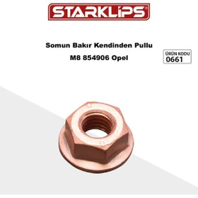 Resim Star Klips Bakır Somun Kendinden Pullu M8 854906 Opel 10 Adet 